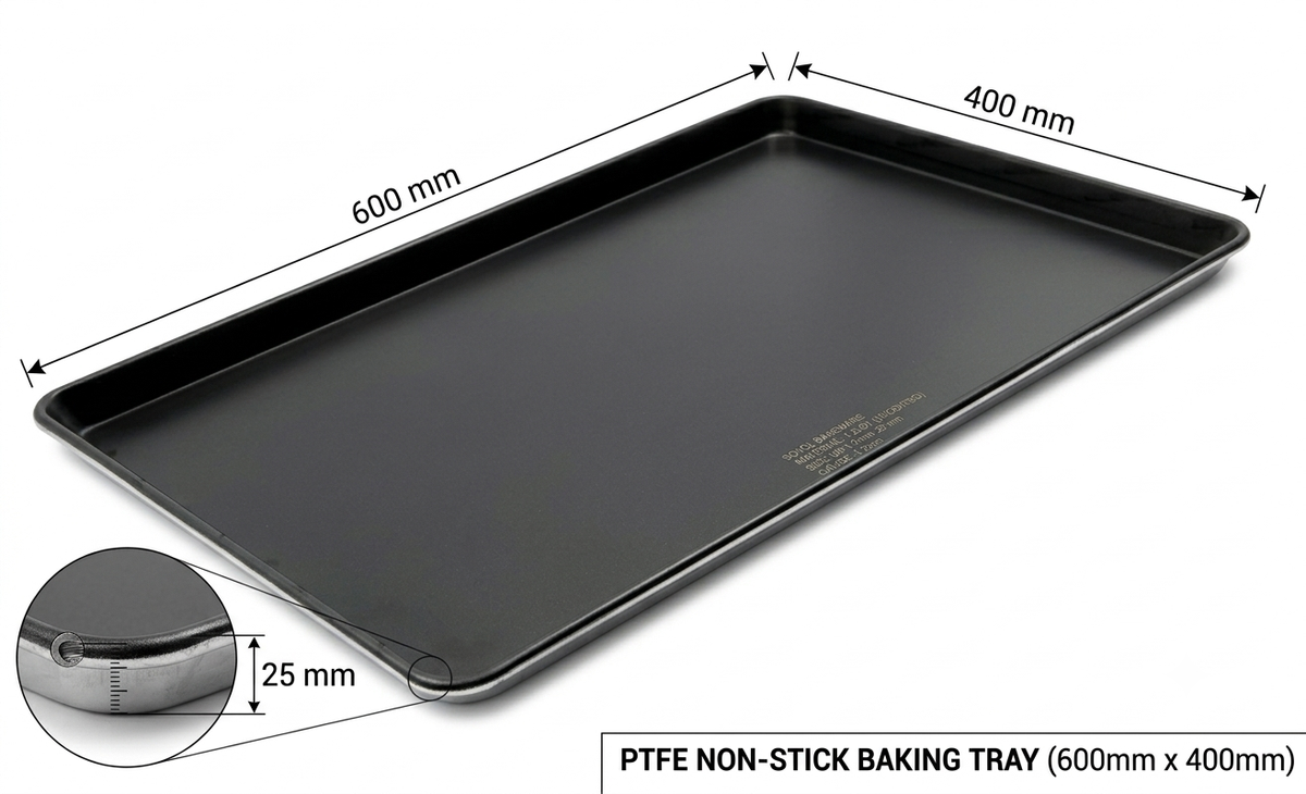 Sovol Aluminium Baking Tray Wire In Rim PTFE Coated 600 x 400 x 25 mm